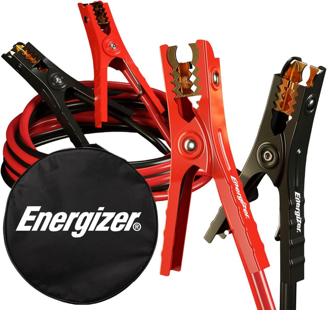 Energizer 6 Gauge Jumper Battery Cables 16 Ft Booster Jump Start - Booster Cables