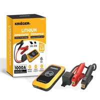 Krieger 1000A Lithium Jump Starter + 10W Wireless charger + QC3.0 USB charger + Flash Light ETL certified