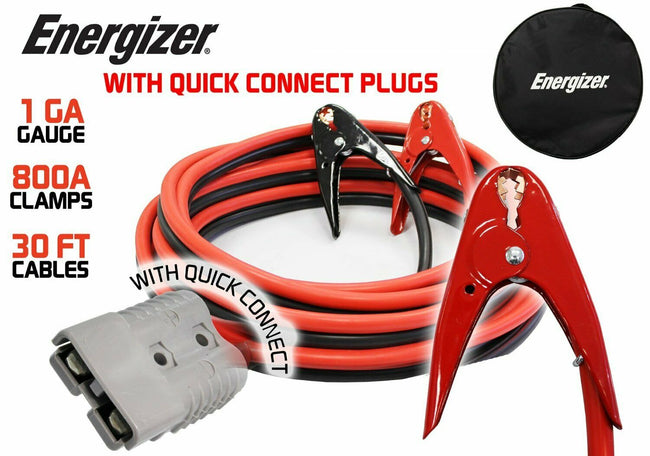 New Open Box ENB130 Energizer 1 Gauge 30' Kit - Permanently Install these Jumper Cables with Quick Connect