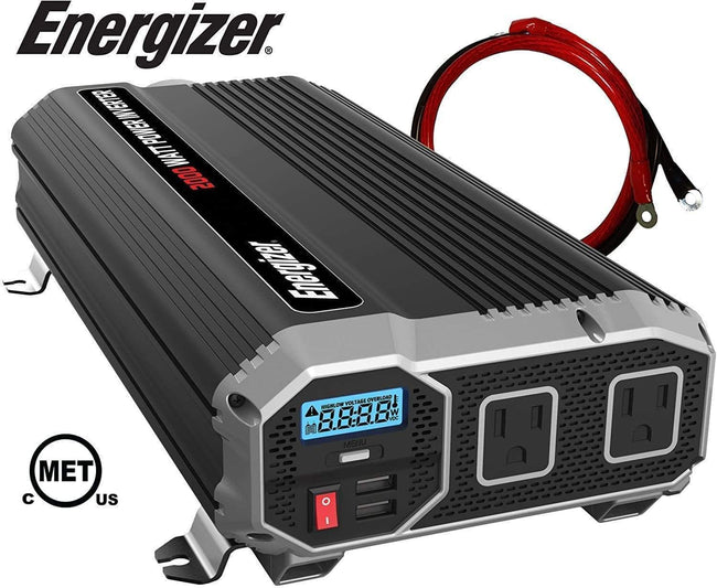 Refurbished ENK2000 ENERGIZER 2000 Watt 12V DC to 110V AC Power Inverter With USB