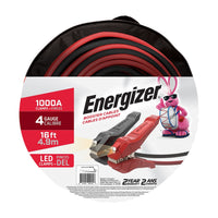 ENL416 Energizer Flash Light LED 4 Gauge 16 Feet - Heavy Duty LED Battery jumper Cables