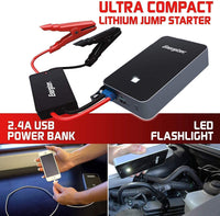 Energizer Heavy Duty Jump Starter 11,100mAh image of ultra compact jump starter with powerbank and flashflight