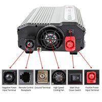 NEW 1500 Watt 12V DC to 110V AC Power Inverter - No Label - No Cables