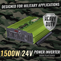 ML1500 Power Bright 1500 Watt 24V Power Inverter image of watts and voltage